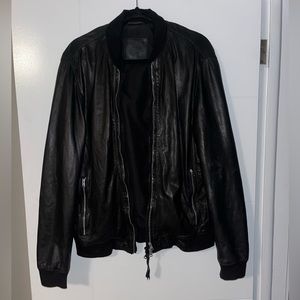 All Saints leather Jacket, Size LG, worn only a handfull of times